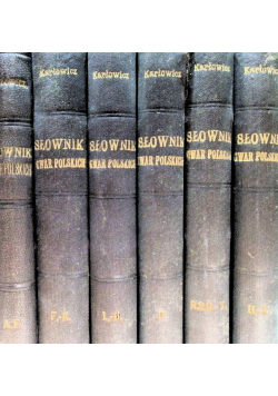 Słownik gwar polskich Tom 1 do ,  ok 1911 r.