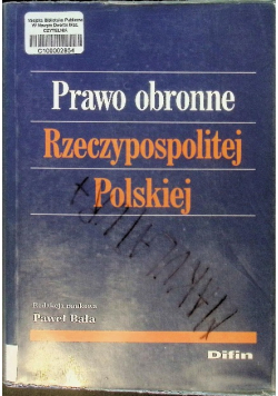 Prawo obronne Rzeczypospolitej Polskiej