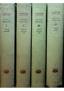Goethe Dzieła wybrane Tom I do IV