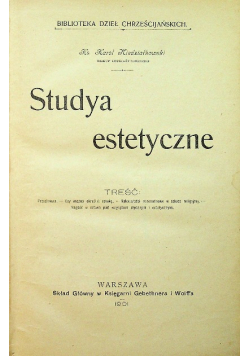 Studya estetyczne 1901 r.