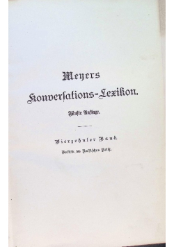 Meyers Konwersations Lexikon Band 14 1896 r.
