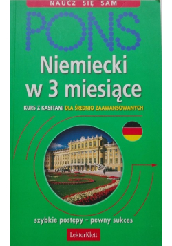 Niemiecki w 3 miesiące kurs z kasetami dla średnio zaawansowanych