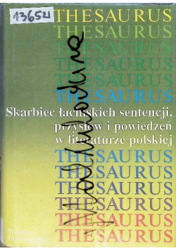 Skarbiec łacińskich sentencji przysłów i powiedzeń w literaturze polskiej