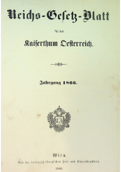 Reichs gesetz blatt 1866 r.