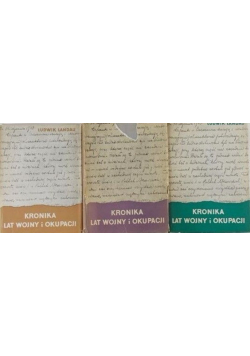 Kronika lat wojny i okupacji Tom I do III