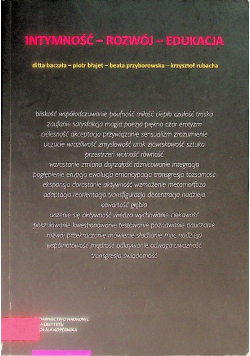 Intymność rozwój edukacja
