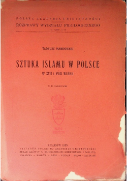 Sztuka islamu w Polsce 1935 r.