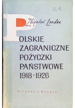 Polskie zagraniczne pożyczki państwowe 1918 - 1926