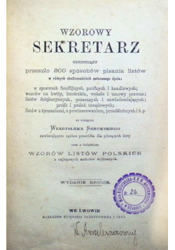 Wzorowy sekretarz, 1884 r.