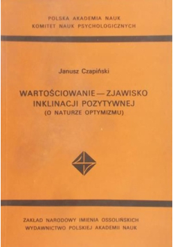 Wartościowanie- zjawisko inklinacji pozytywnej
