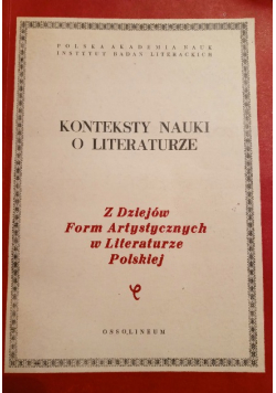 Konteksty nauki o literaturze