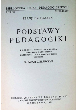 Podstawy Pedagogiki
