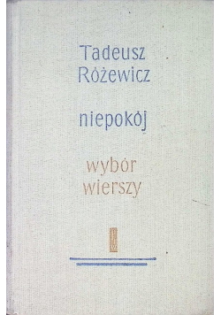 Niepokój wybór wierszy