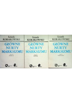 Główne nurty marksizmu Tom I do III