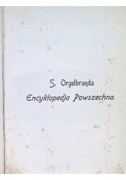 Encyklopedja powszechna Tom XIII 1902 r.