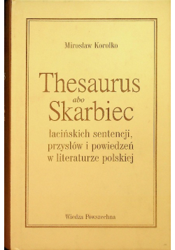Thesaurus abo Skarbiec