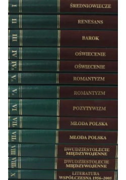 Historia literatury światowej Tom 1 do 10