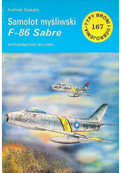 Typy broni i uzbrojenia 167 Samolot myśliwski F 86 Sabre