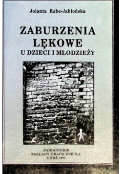 Zaburzenia lękowe u dzieci i młodzieży