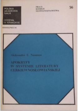 Apokryfy w systemie literatury cerkiewnosłowiańskiej
