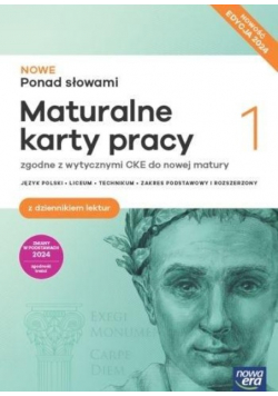 Język Polski Liceum i technikum Tom 1 Ponad słowami Karty pracy Zakres podstawowy
