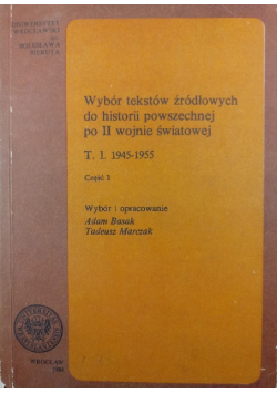Wybór tekstów źródłowych do historii powszechnej po II wojnie światowej Część 2