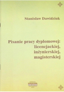 Pisanie pracy dyplomowej licencjackiej
