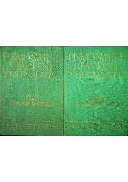 Pismo Święte Starego Testamentu Tom XII Część 1 i 2