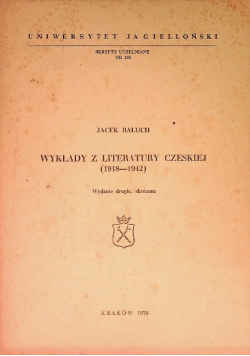 Wykłady z literatury czeskiej (1918-1942)