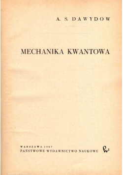 Mechanika kwantowa