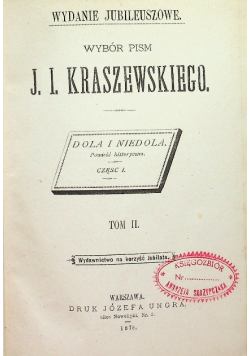 Wybór pism J. I. Kraszewskiego Tom 2, 1878 r.
