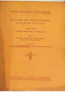 Klucze do oznaczania owadów Polskich Część XVIII Zeszyt 2