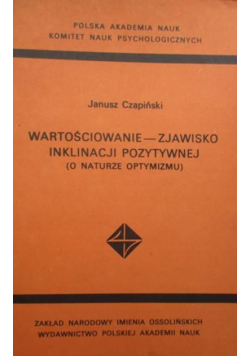 Wartościowanie- zjawisko inklinacji pozytywnej