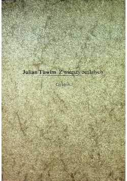Z wierszy ocalałych