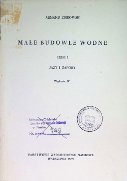 Małe budowle wodne Część I