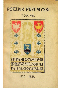 Rocznik przemyski Tom VII 1927 r.