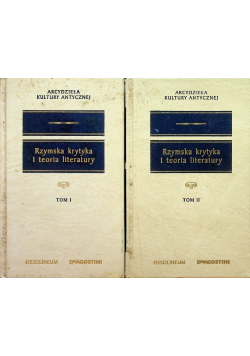 Rzymska krytyka i teoria literatury Tom 1 i 2