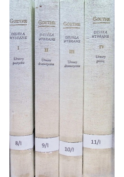 Goethe Dzieła wybrane Tom I do IV