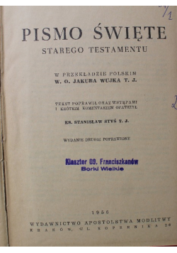 Pismo Święte Starego Testamentu