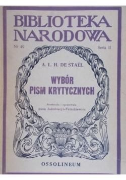 Wybór pism krytycznych