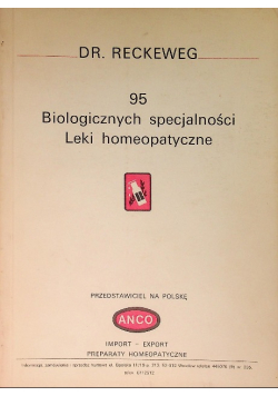 95 biologicznych specjalności leki homeopatyczne