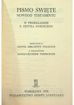 Pismo Święte Nowego testamentu