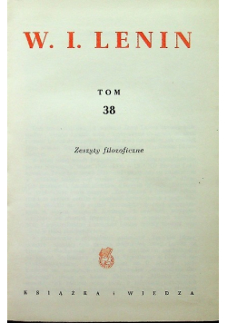 Lenin Dzieła Tom 38