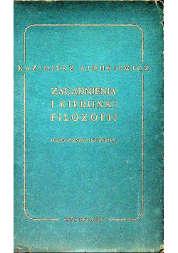 Zagadnienia i kierunki filozofii 1949 r.