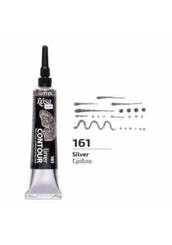 Farba aktylowa kontur universal brokat silver 20ml