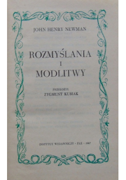 Rozmyślania i modlitwy