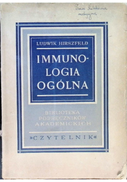 Immunologia ogólna 1949 r.