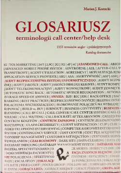 Glosariusz terminologii call center/help desk