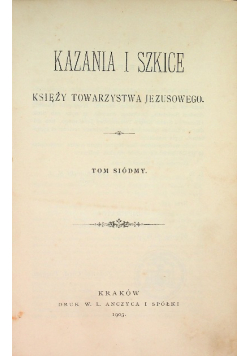 Kazania i szkice księży 1903 r.