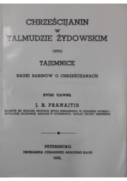 Chrześcijanin w Talmudzie Żydowskim czyli tajemnice